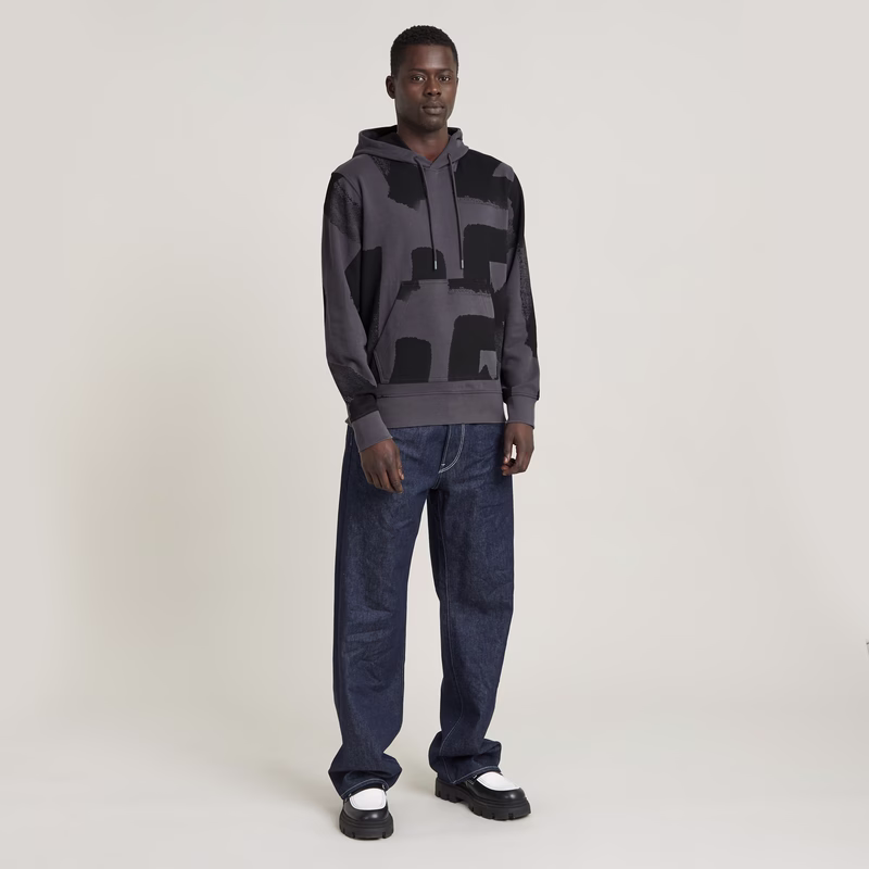 Calligraphy Allover Hooded Sweater