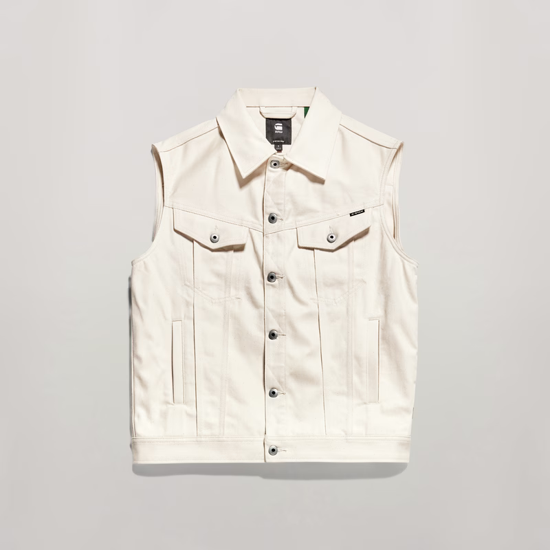Oversized Denim Vest Evergreen