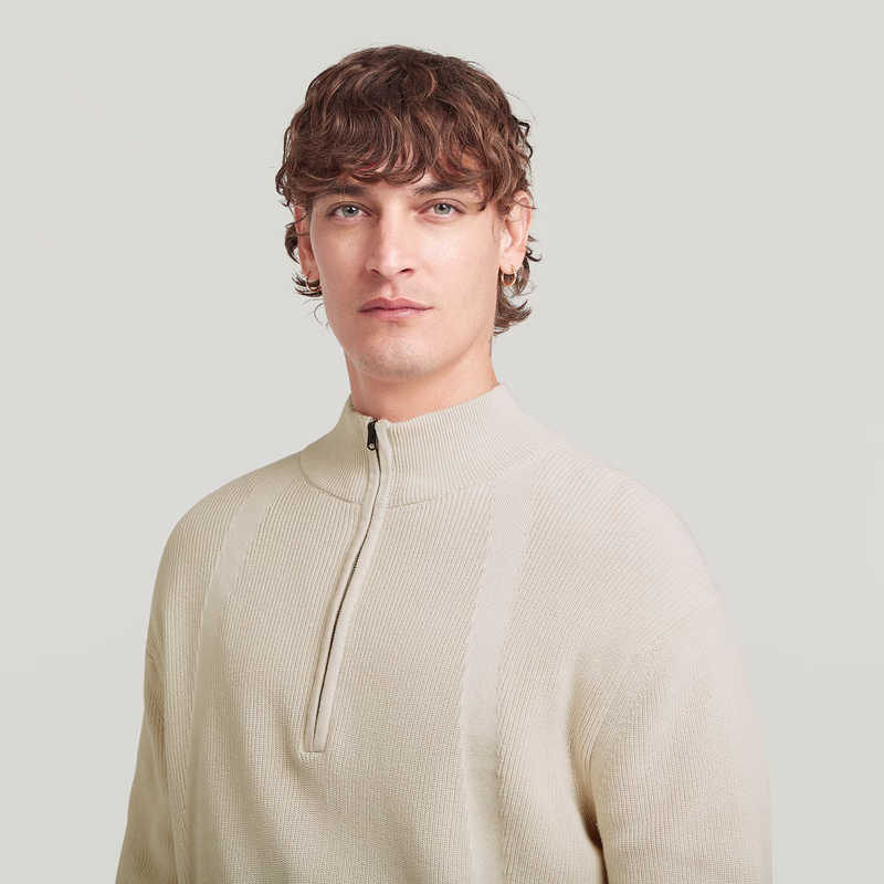 Structure Half Zip Knit
