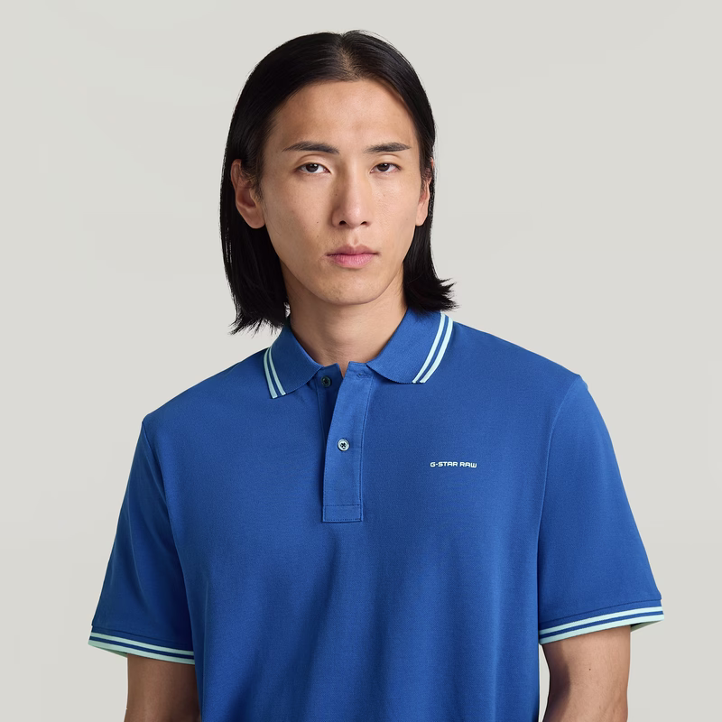 Chest Logo Striped Polo