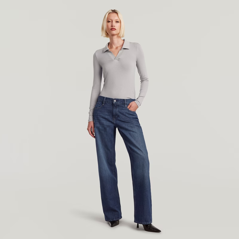 Ribbed Slim Polo