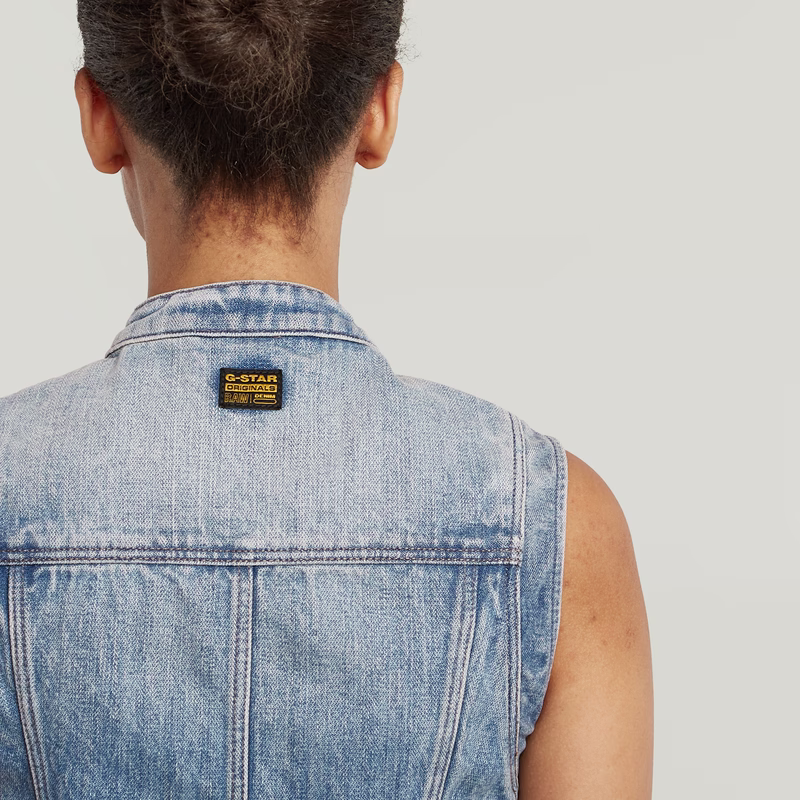 Pitched Hem Slim Vest