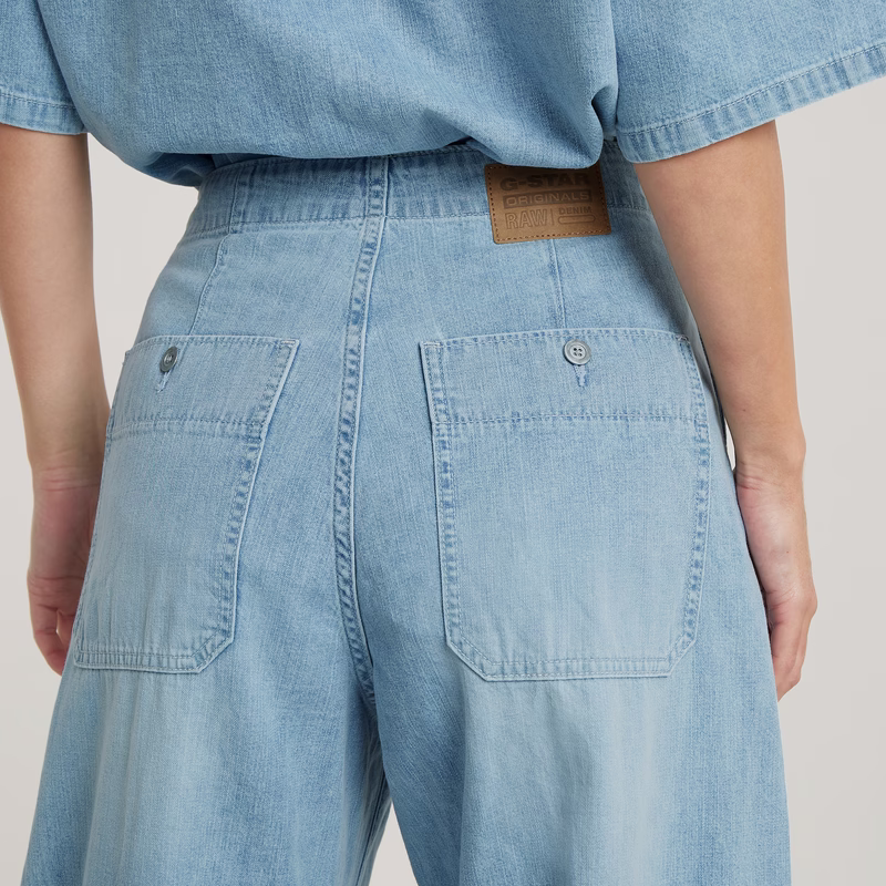 Belted Cargo Loose Jeans