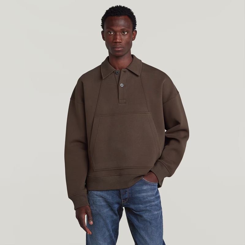 Scuba Polo Collar Loose Sweater