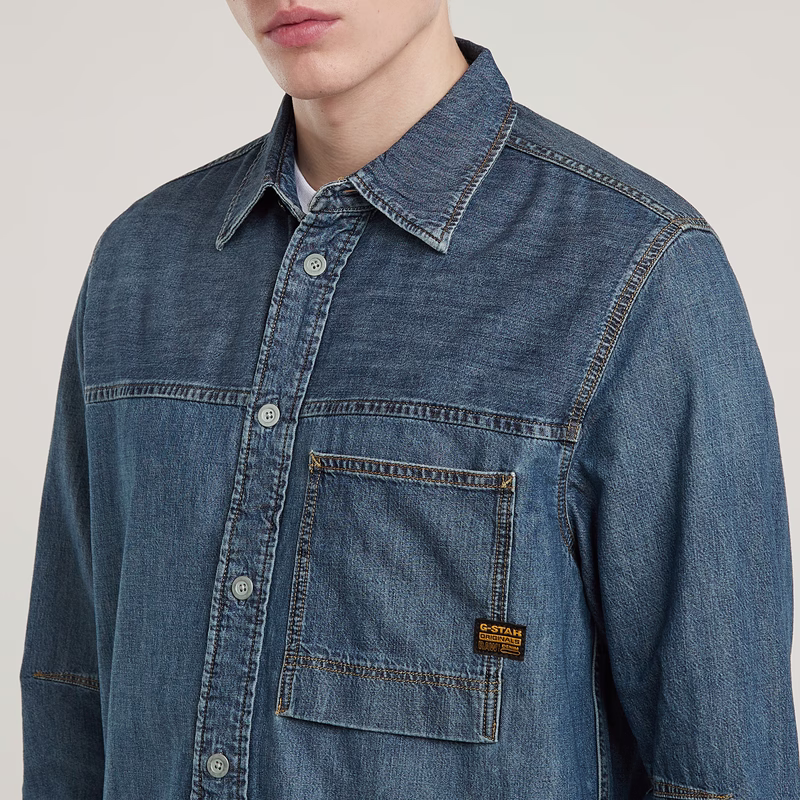 1-Pocket Regular Denim Shirt