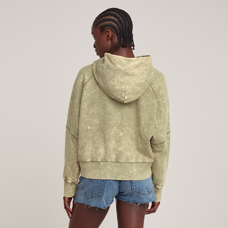 Embossed Oversized Hooded Sweater