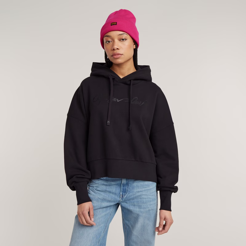 G-Script Oversized Hooded Sweater