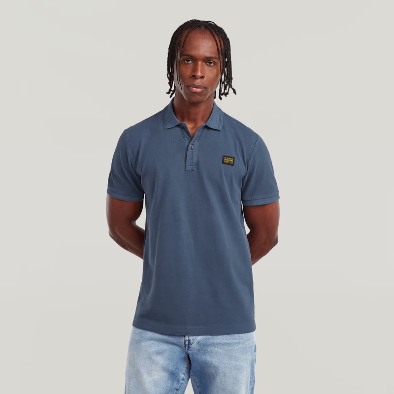 Dunda Overdyed Slim Polo Badge