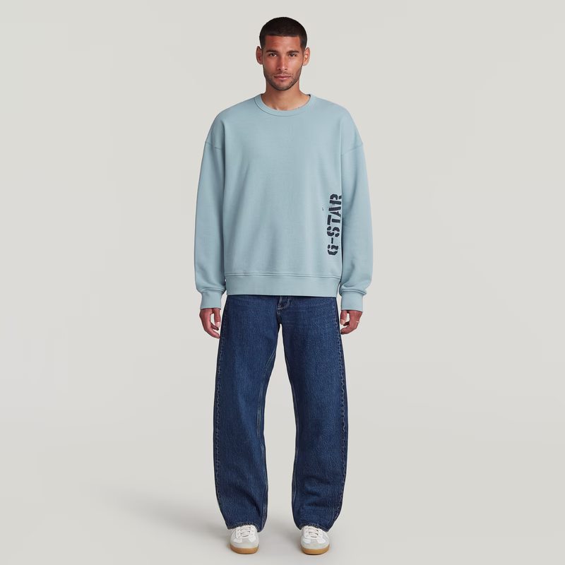 Sprayed 89 Graphic Loose Sweater
