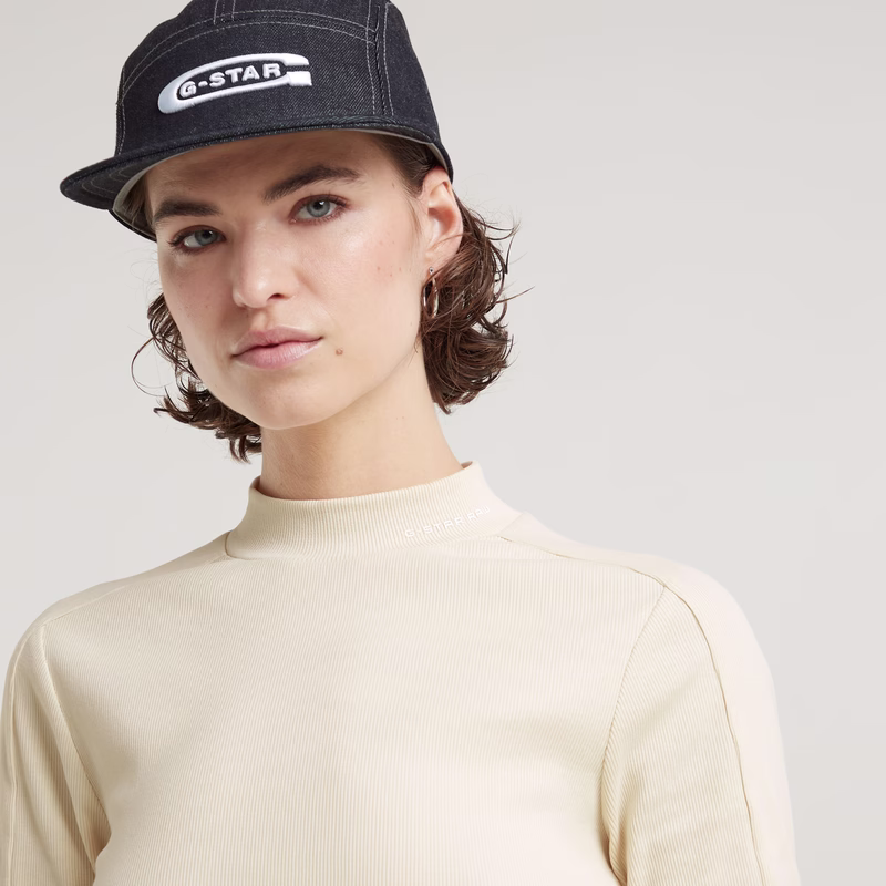 Slim Rib Mock Top