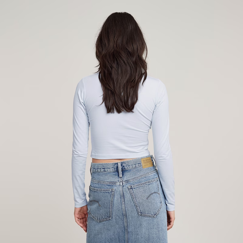 Cropped Mock Slim Top