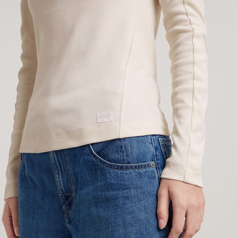 Slim Rib Mock Top