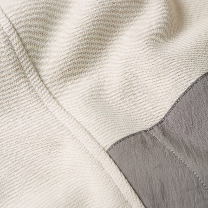 Fabric Mix Half Zip Sweater
