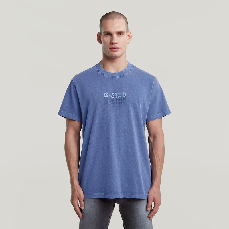 Multi Logo Overdyed Loose T-Shirt