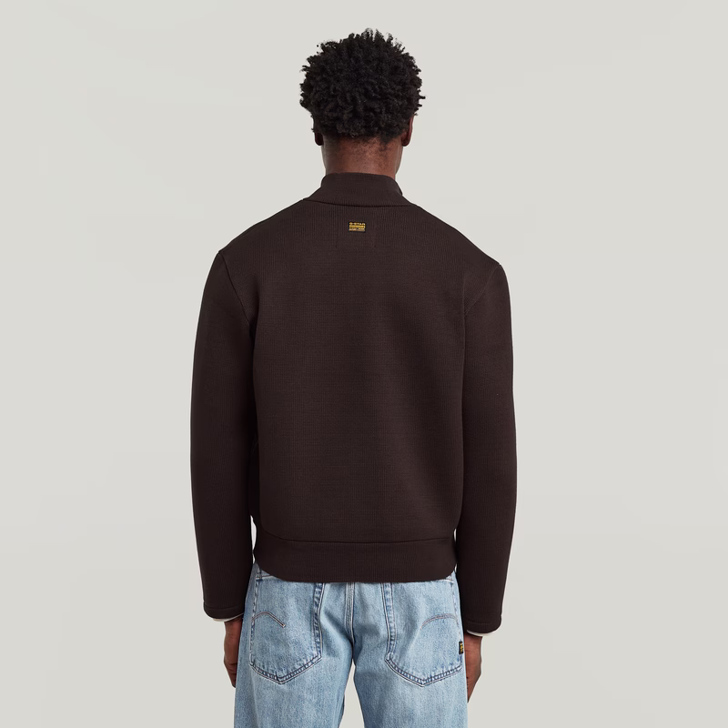 Fabric Mix Knit Jacket