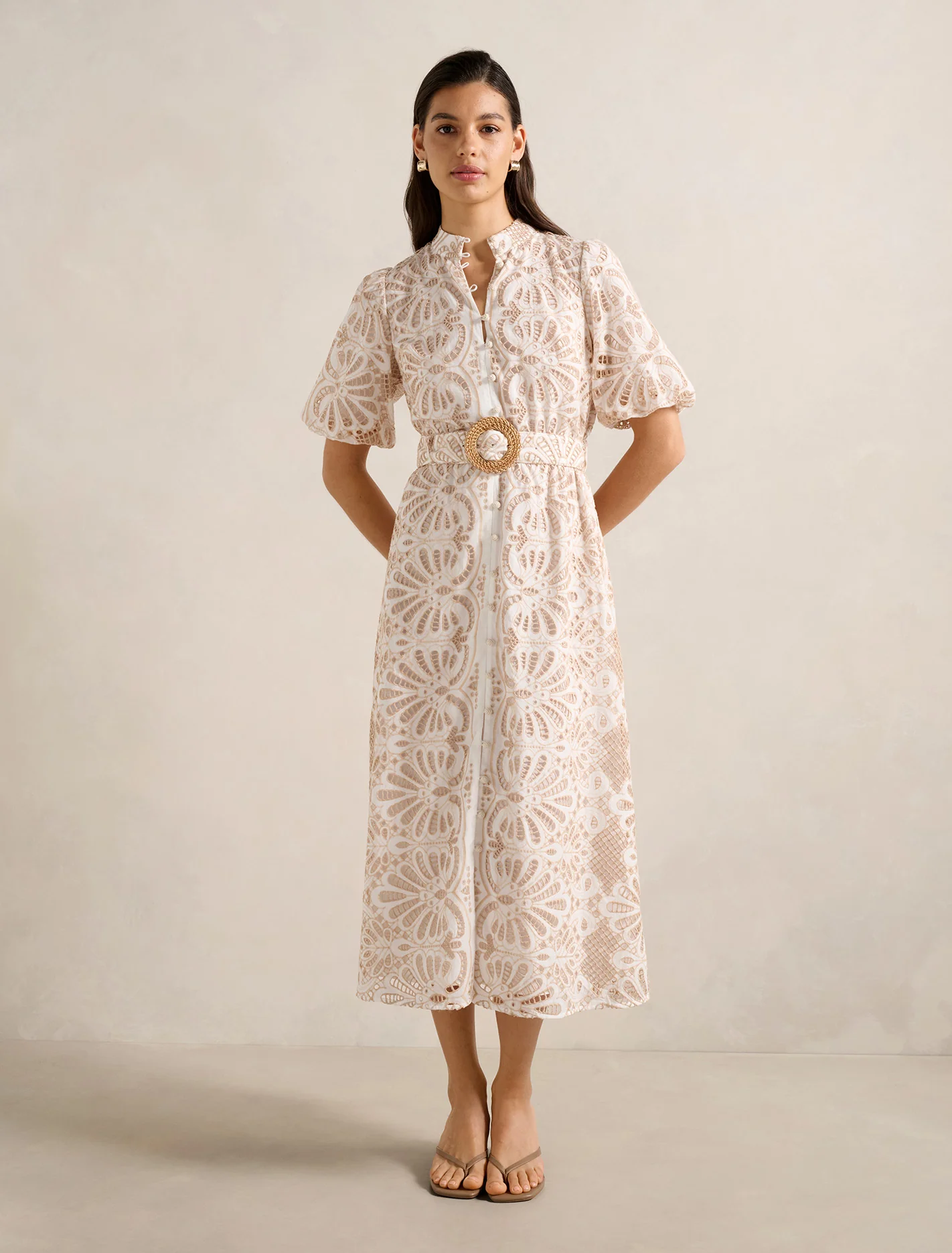 Broderie Shirt Dress