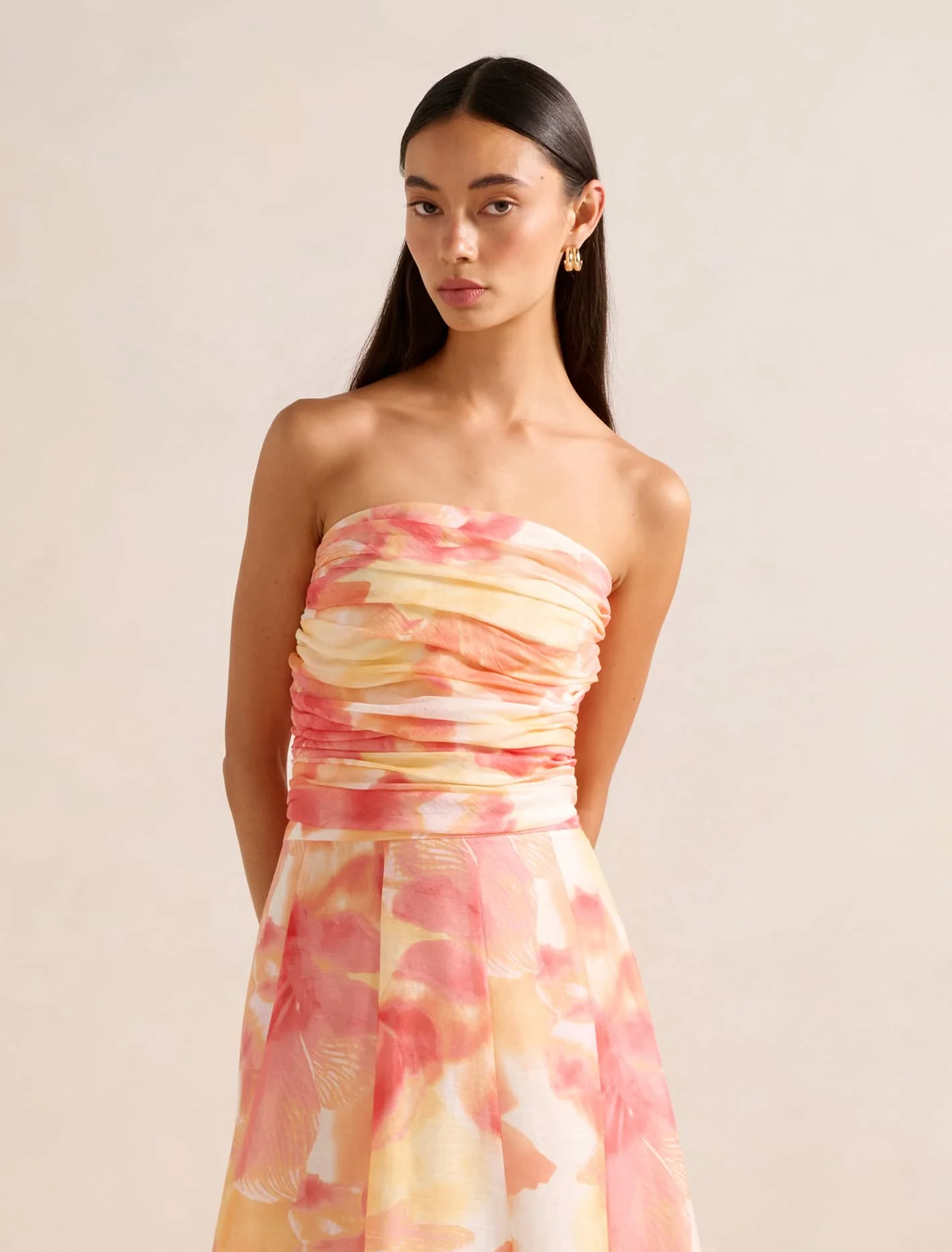 Tucked Strapless Top
