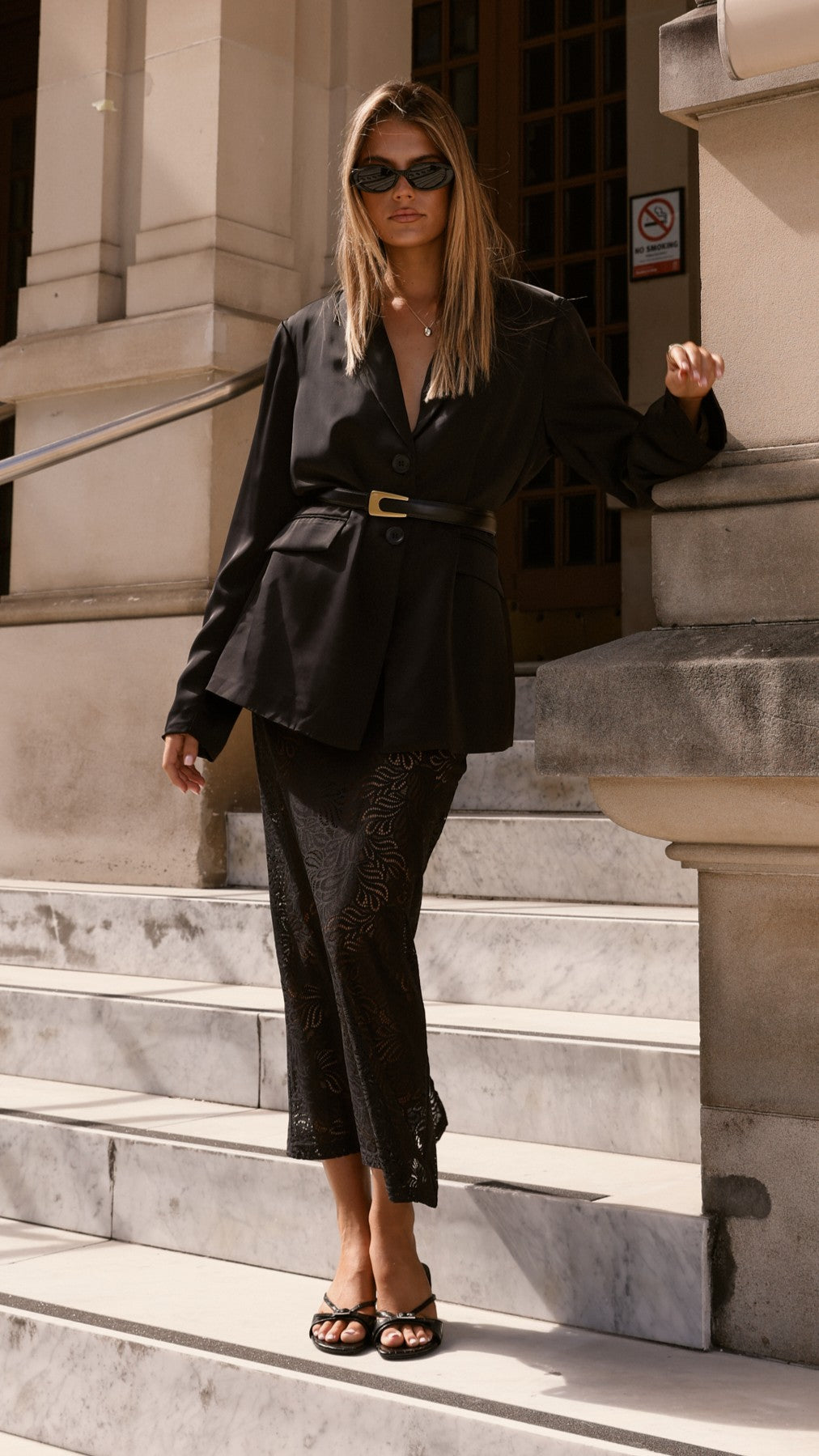 Louisa Lace Maxi Skirt - Black