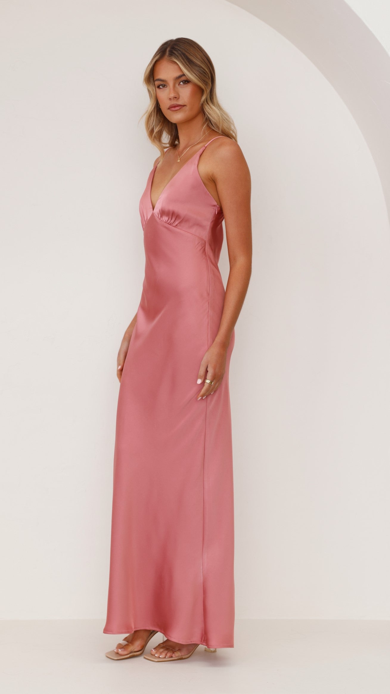 Ziah Maxi Dress - Baked Rose