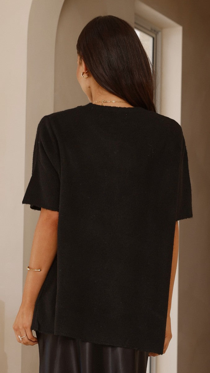 Tahlia Knit Top - Black