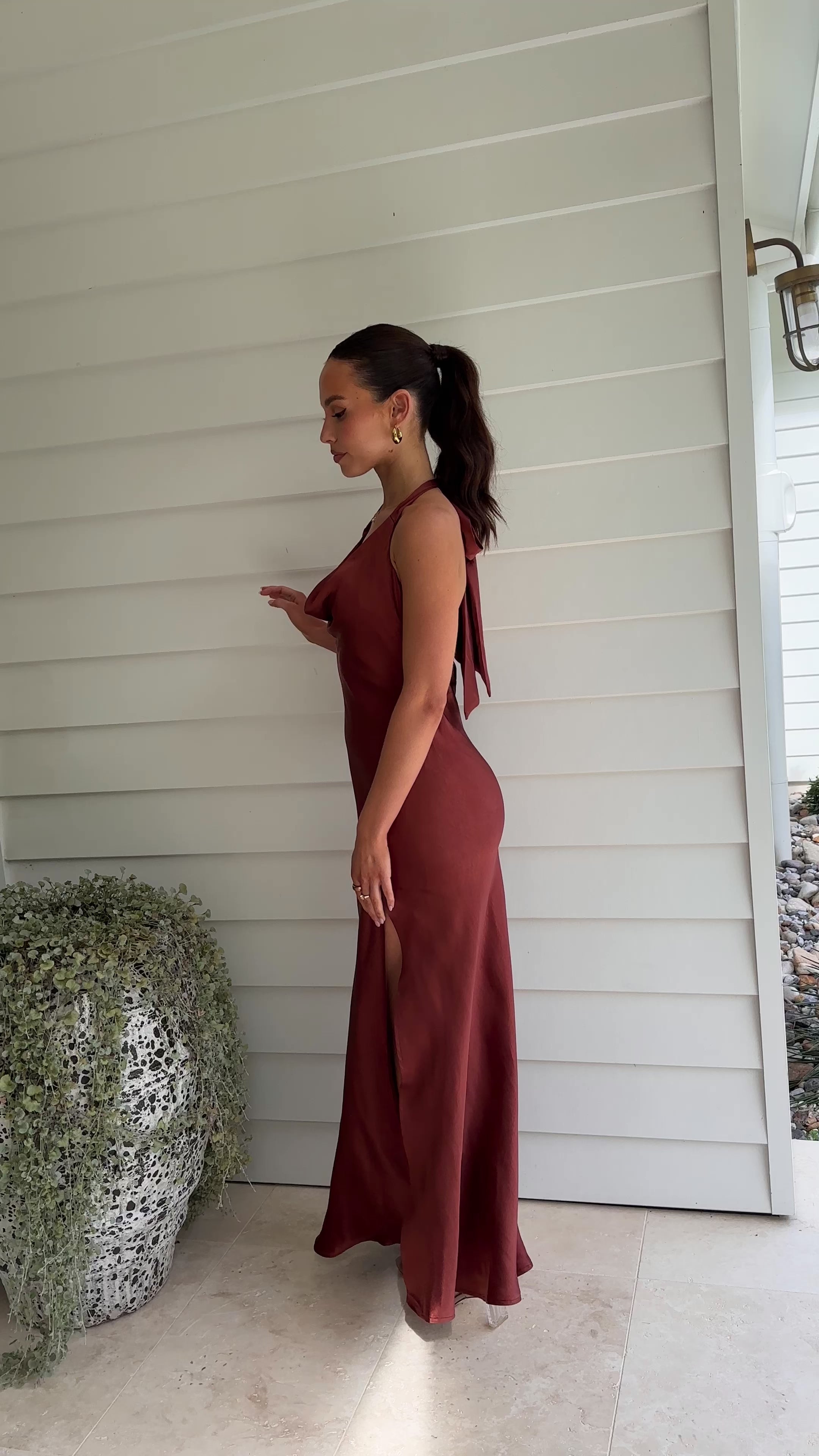 Sian Maxi Dress - Rust