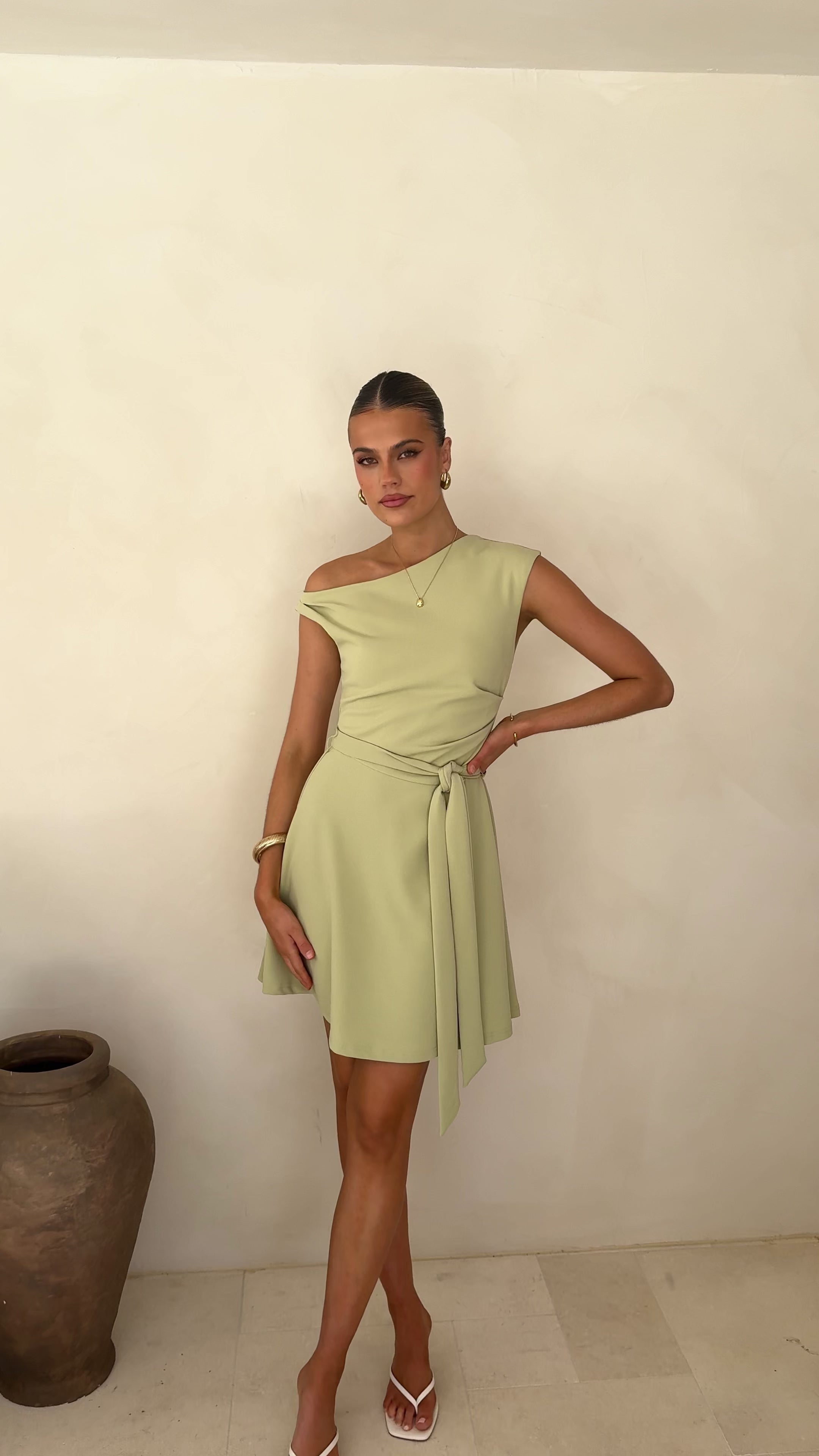 Gem Mini Dress - Sage