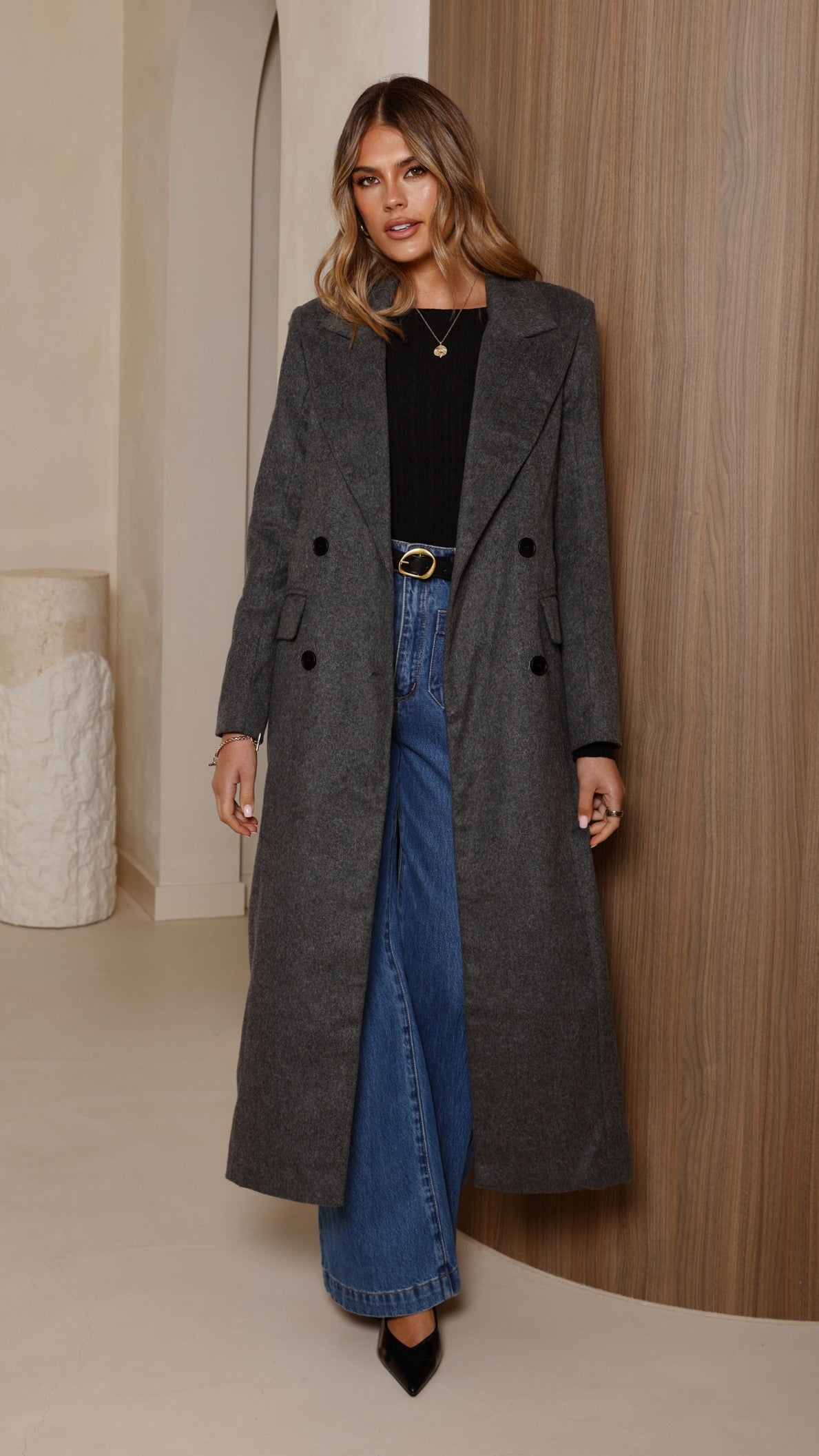 MVN - Lost In New York Coat - Charcoal