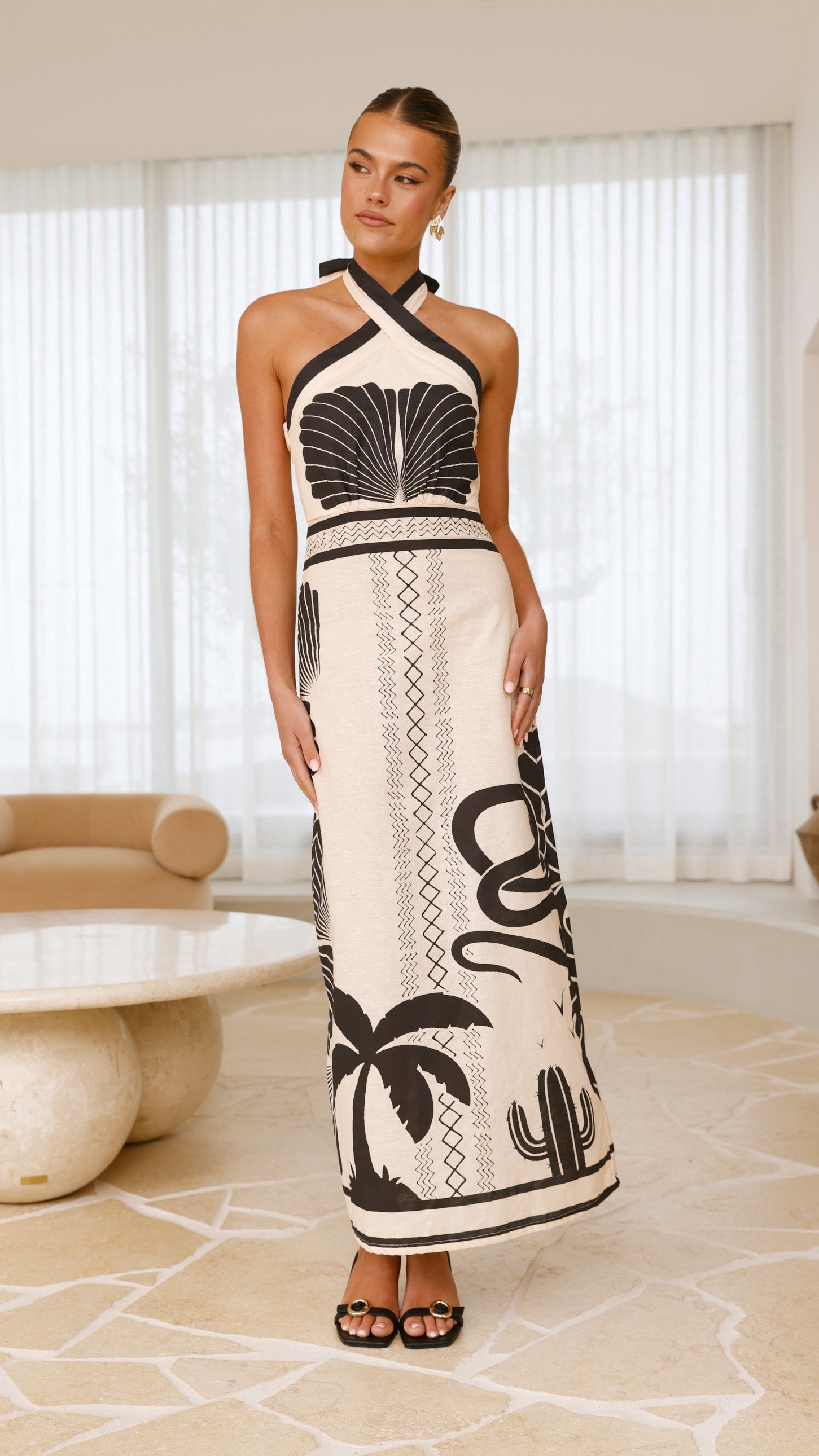 Boe Halter Maxi Dress - Palm Canyon