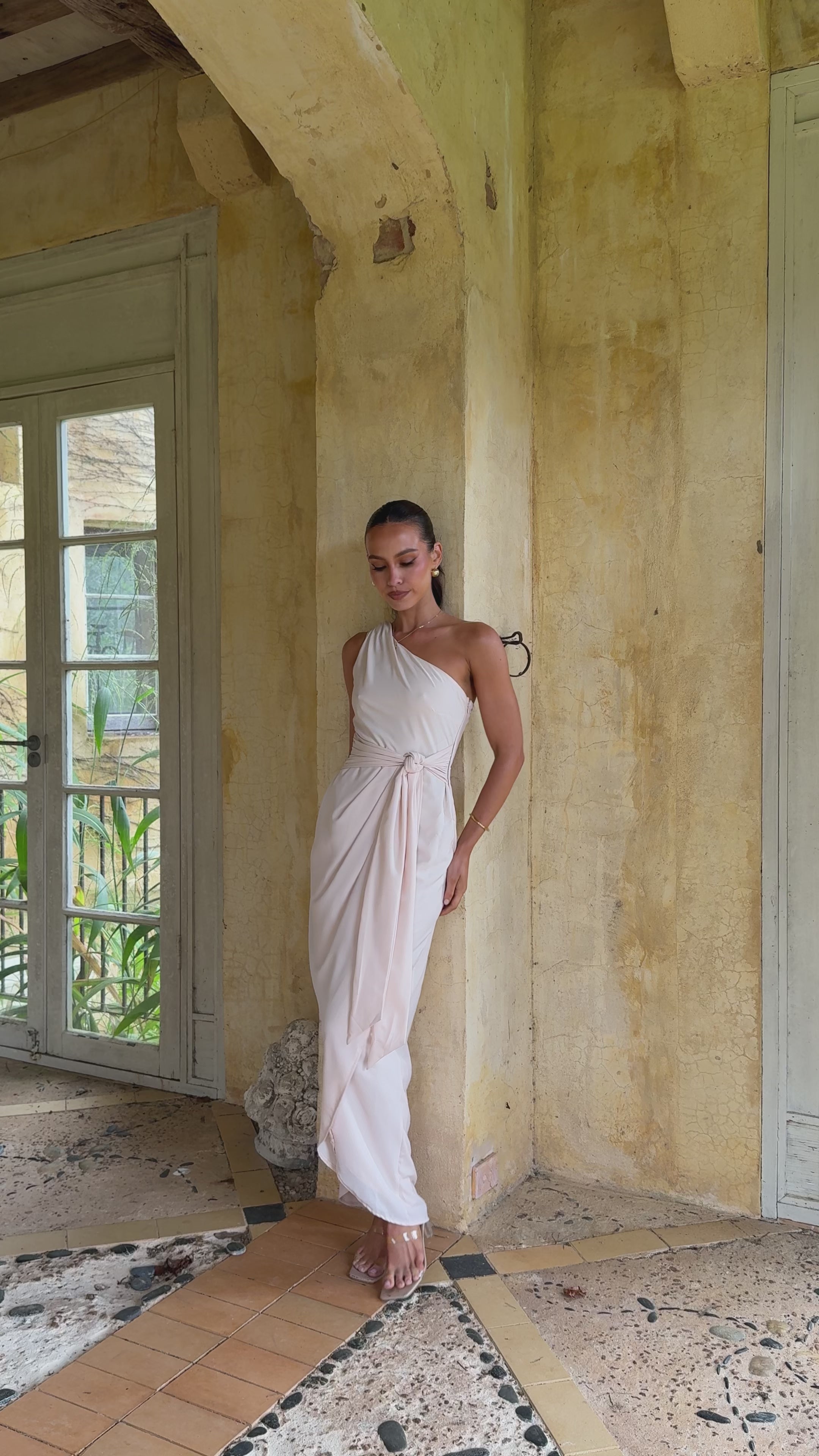 Clara One Shoulder Maxi Dress - Ivory