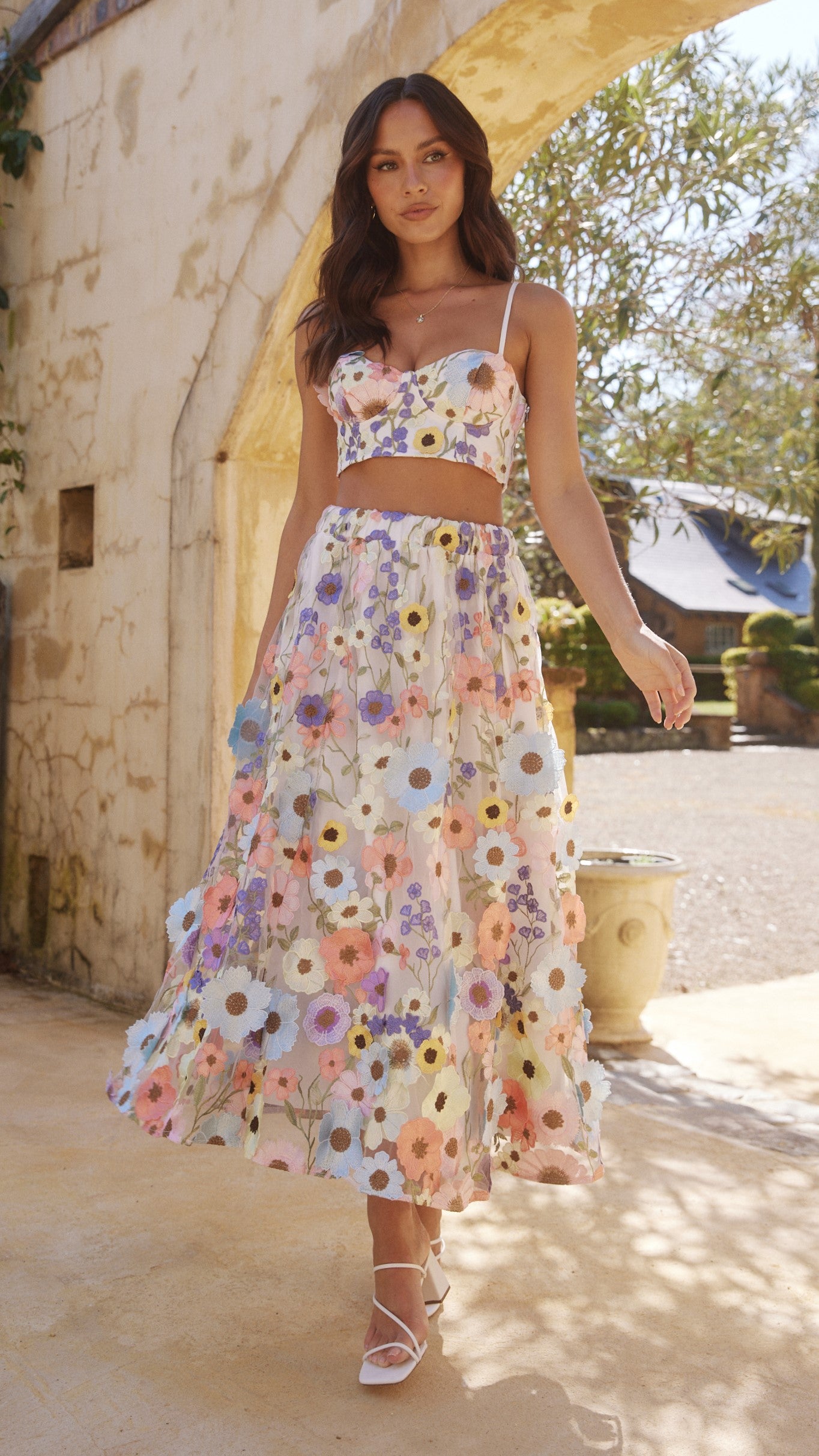 Naja Maxi Skirt - Multi Floral