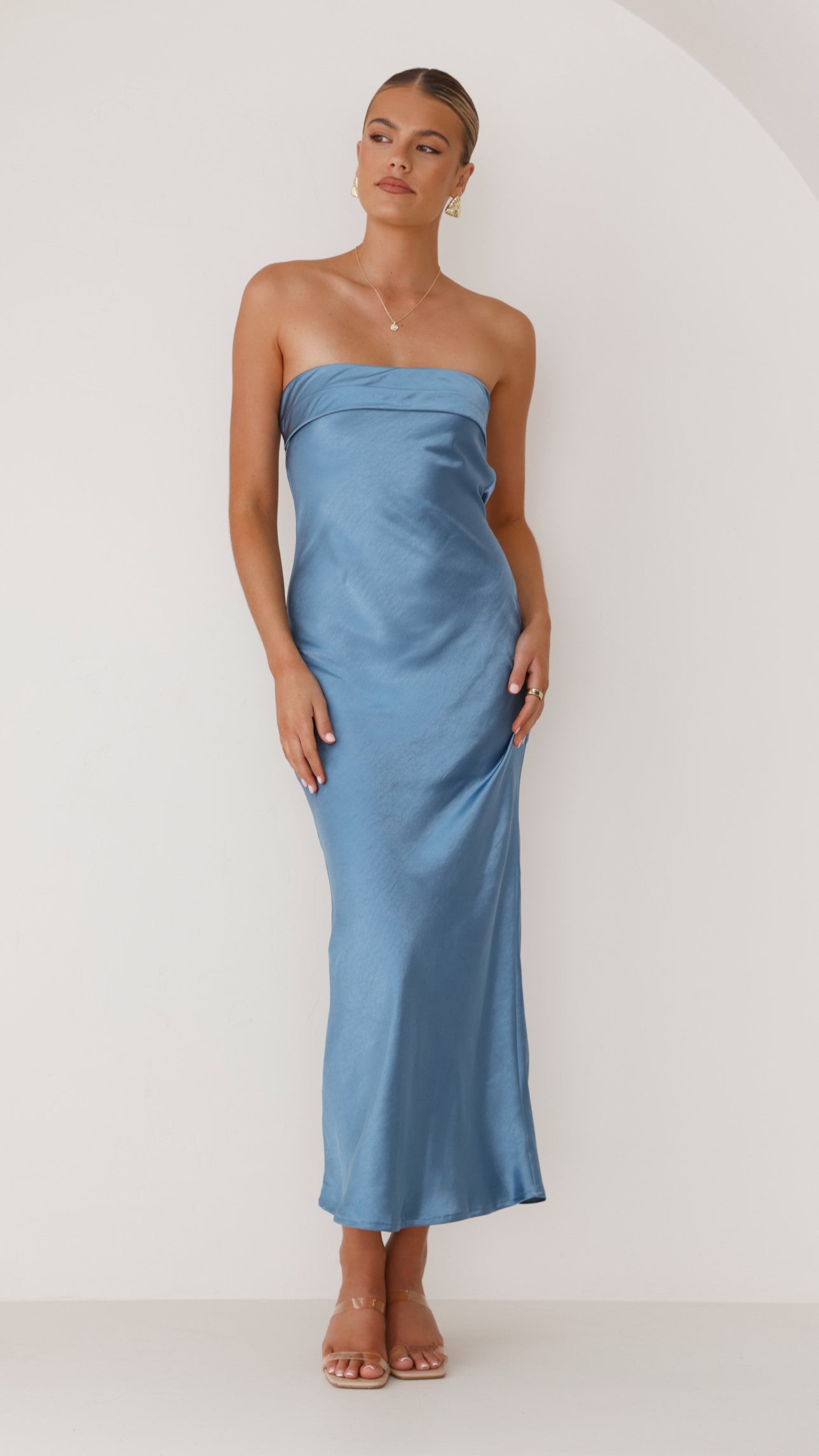 Gisele Maxi Dress - Steel Blue