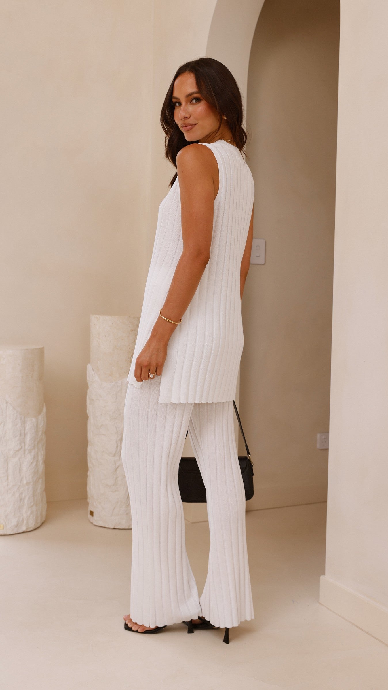 Megan Knit Pants - White