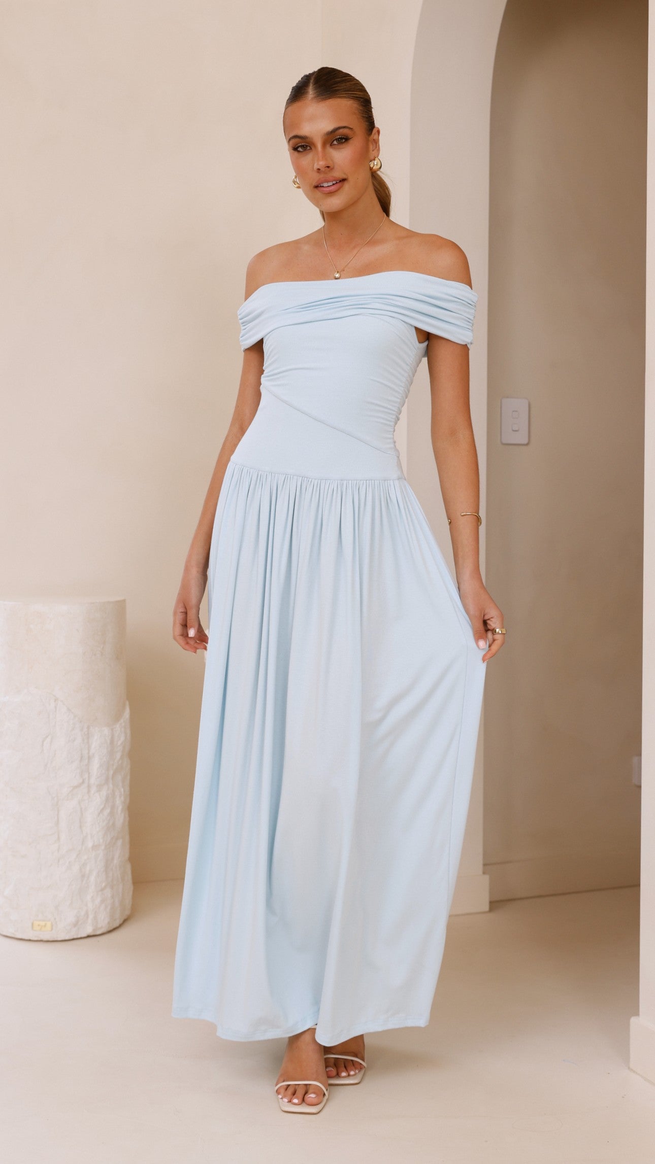 Manalla Maxi Dress - Sky Blue
