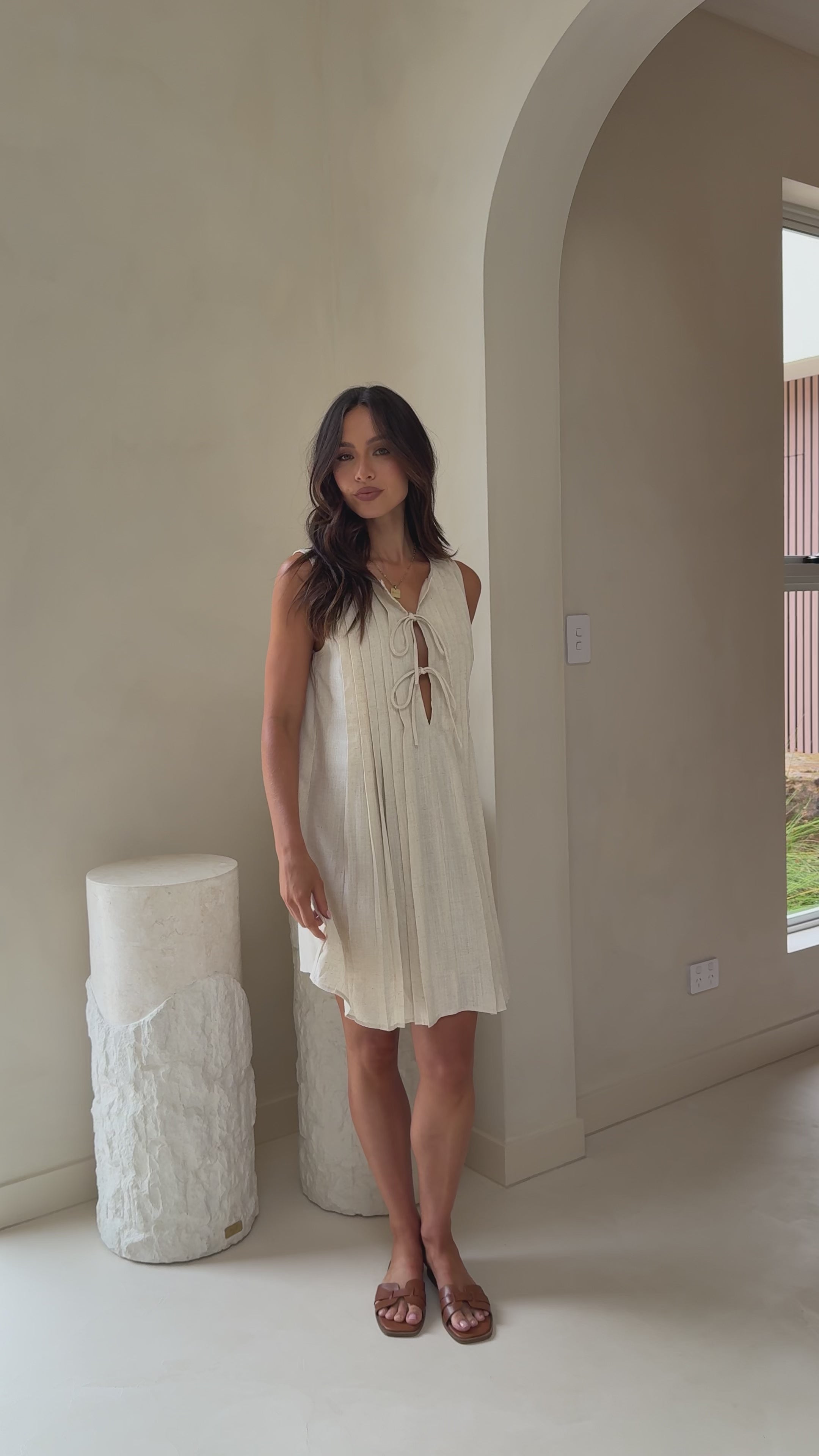 Olivio Mini Dress - Oat