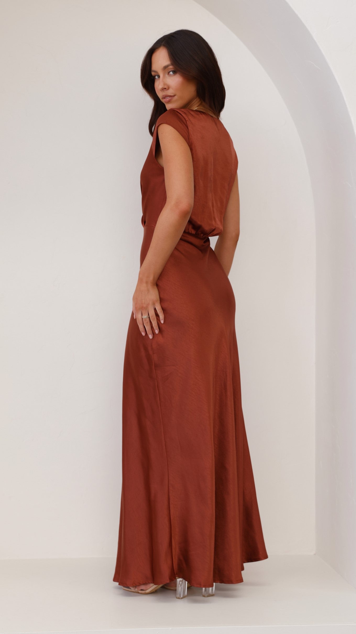 Selma Maxi Dress - Rust