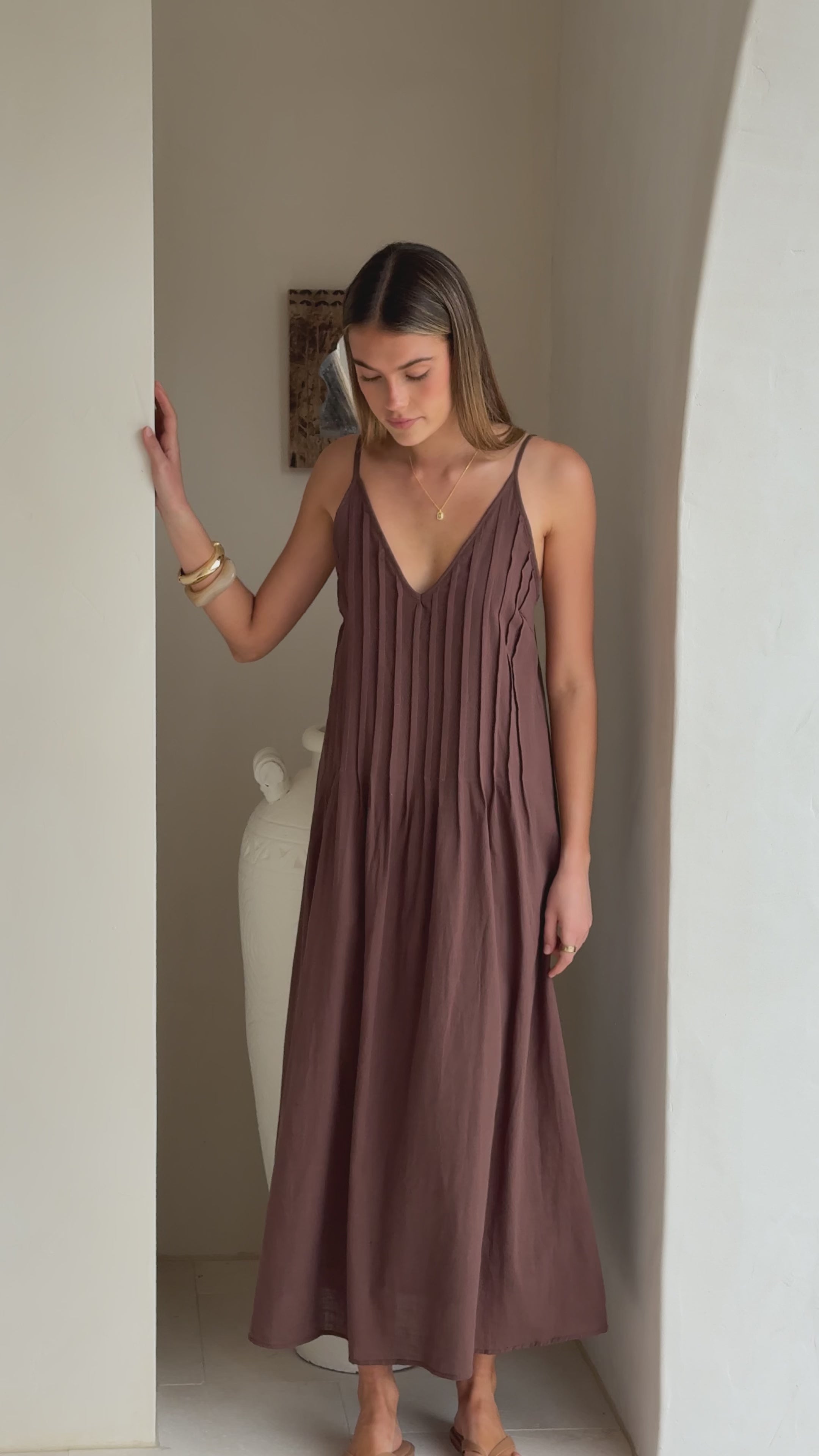 Aspen Maxi Dress - Chocolate