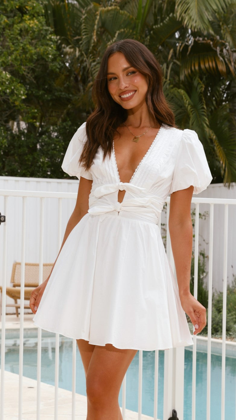 Kaloni Mini Dress - White