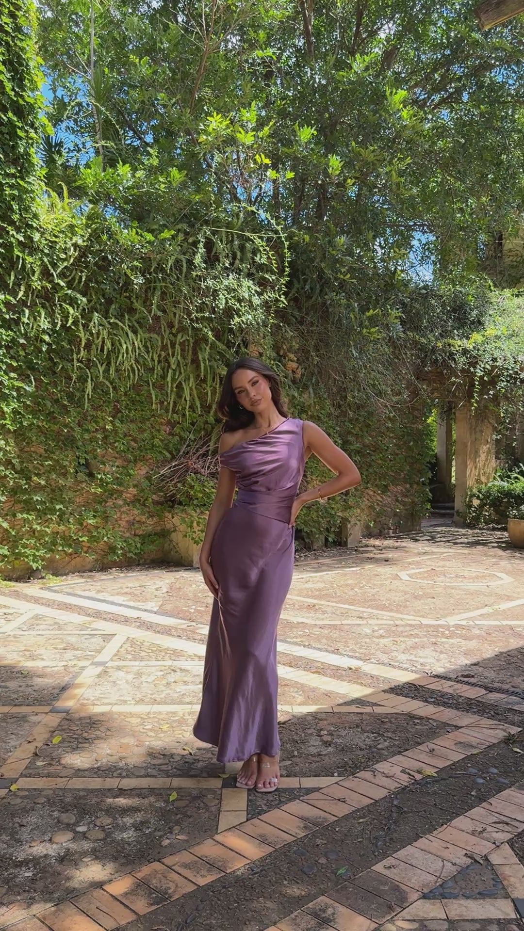 Auria Off Shoulder Maxi Dress - Plum