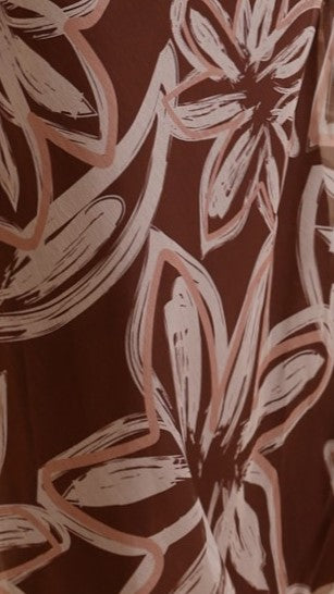 Adrianna Midi Dress - Brown Floral