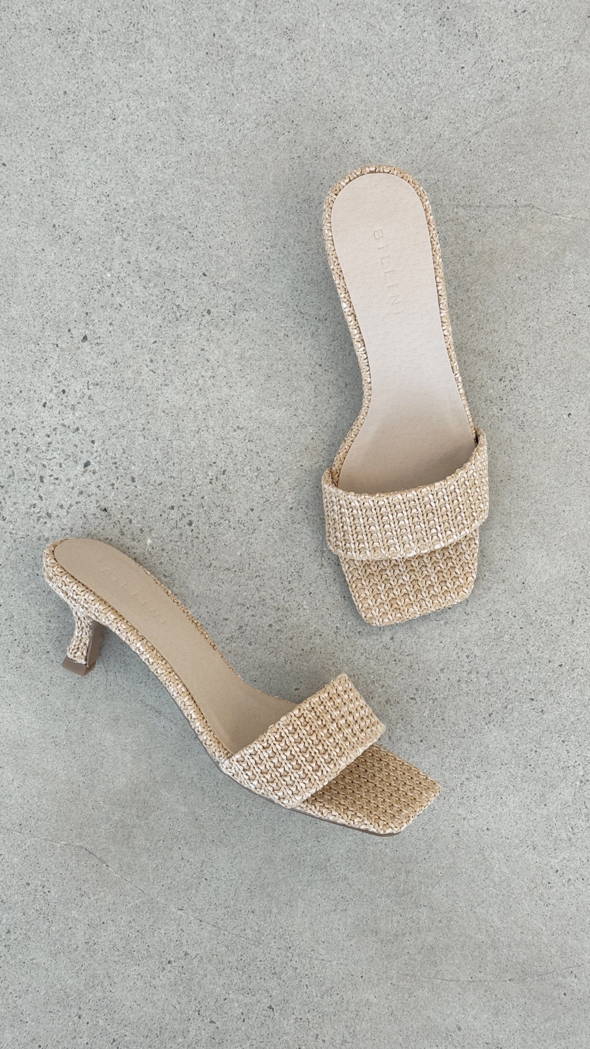 Olga Heel - Natural Raffia