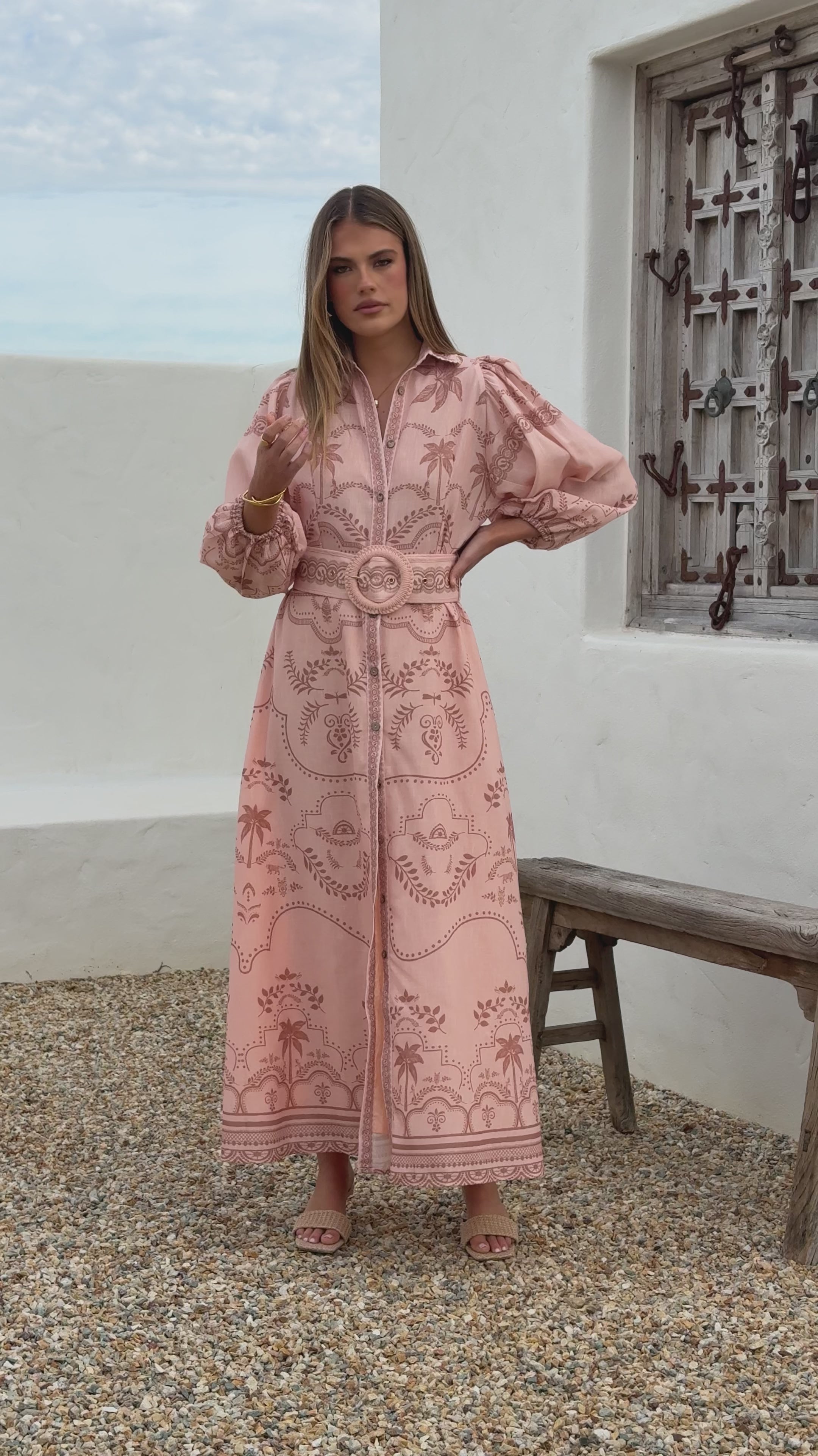 Xander Long Sleeve Maxi Dress - Blush