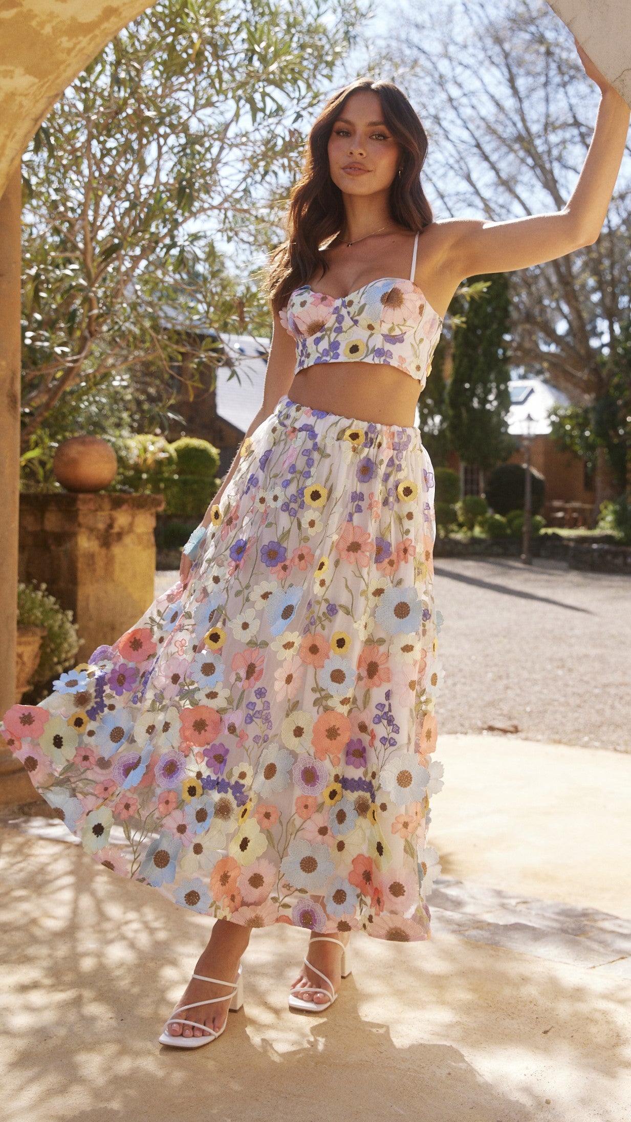 Naja Maxi Skirt - Multi Floral