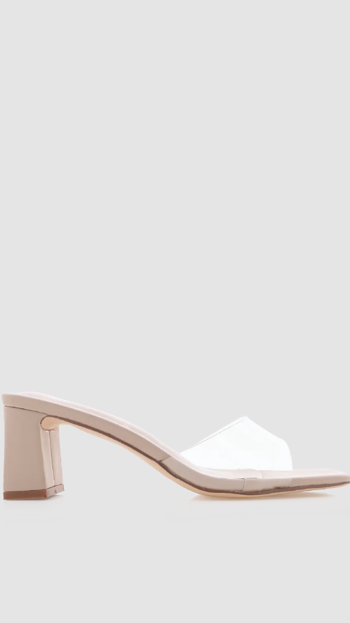 Finbar Heel - Clear / Nude