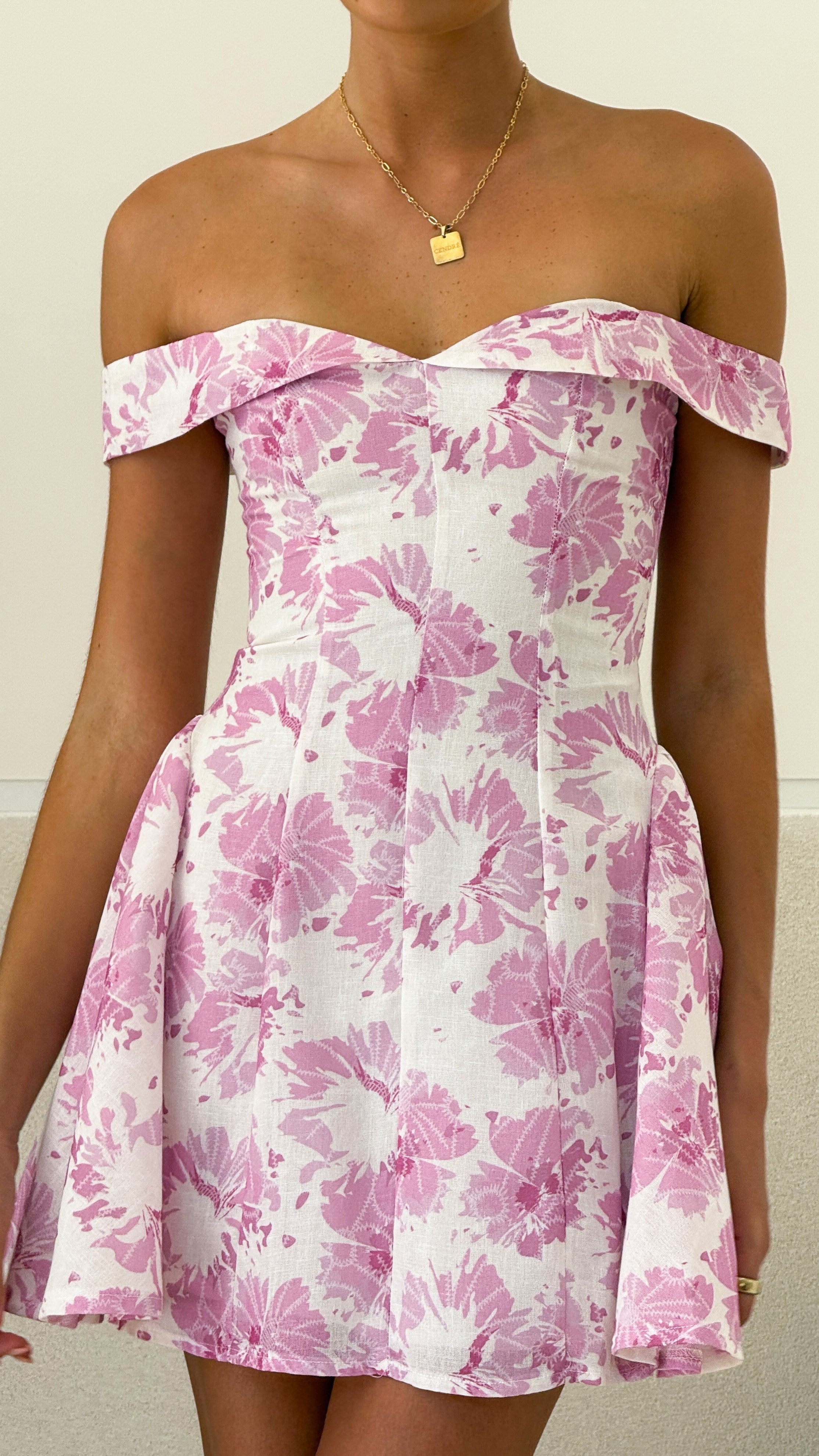 Lena Mini Dress - Pink Floral