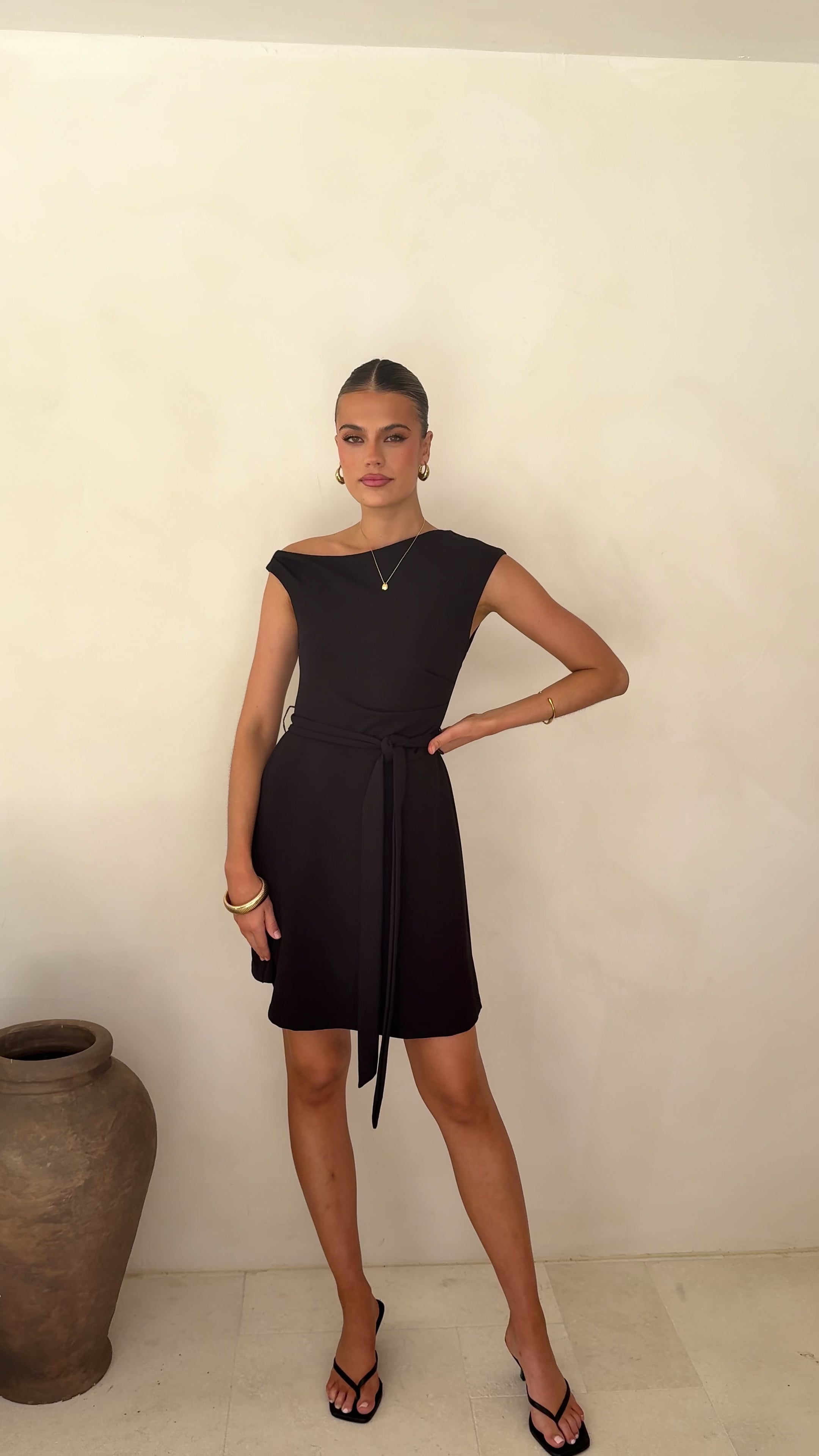 Gem Mini Dress - Black