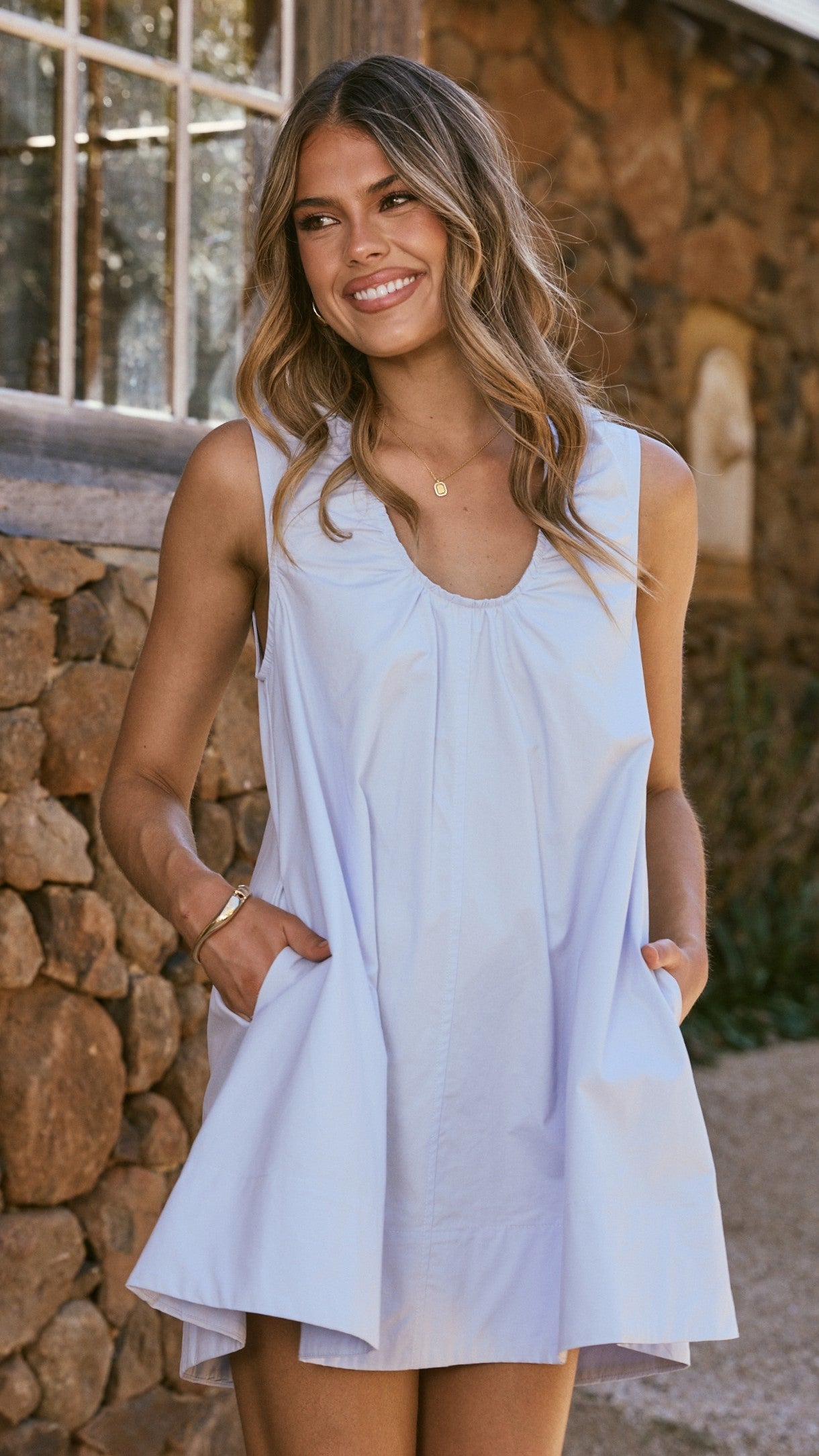 Vika Mini Dress - Blue