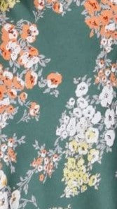 Dreamers Midi Dress - Green Floral