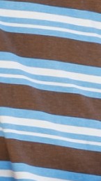 Billie Oversized Tee - Brown/Blue Stripe