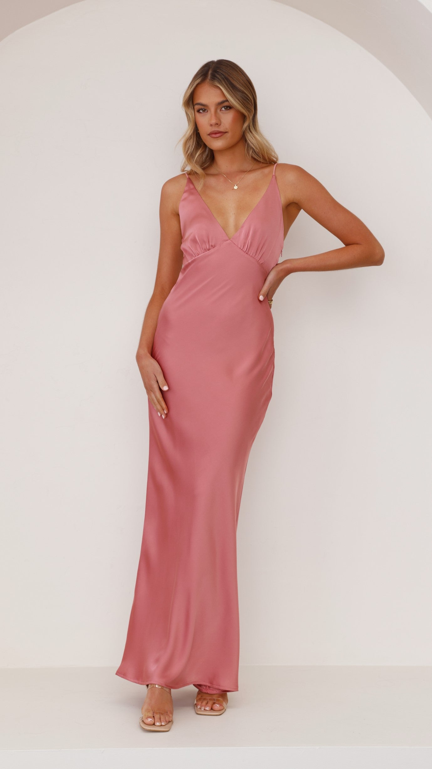 Ziah Maxi Dress - Baked Rose