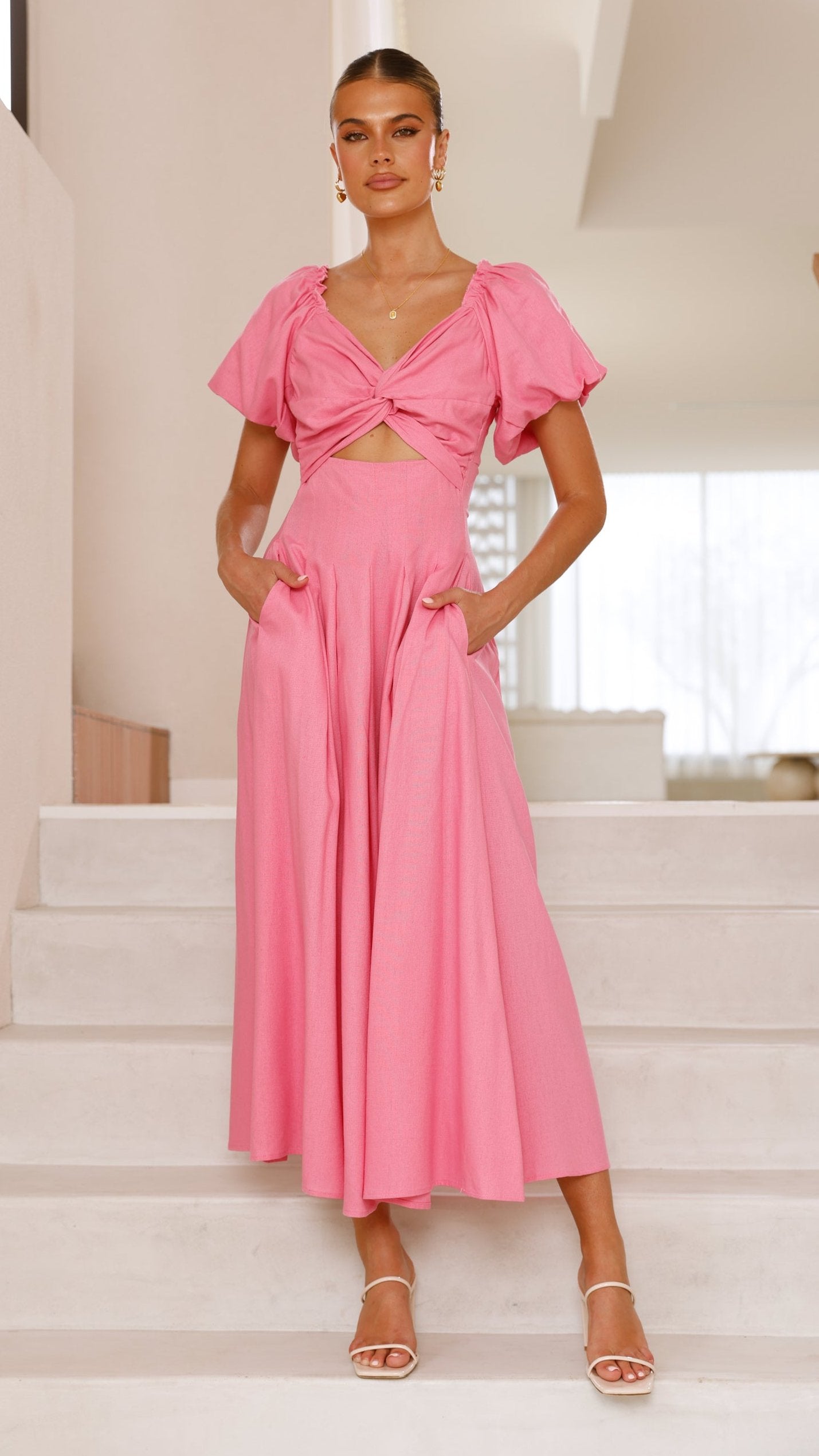 Christina Maxi Dress - Hot Pink